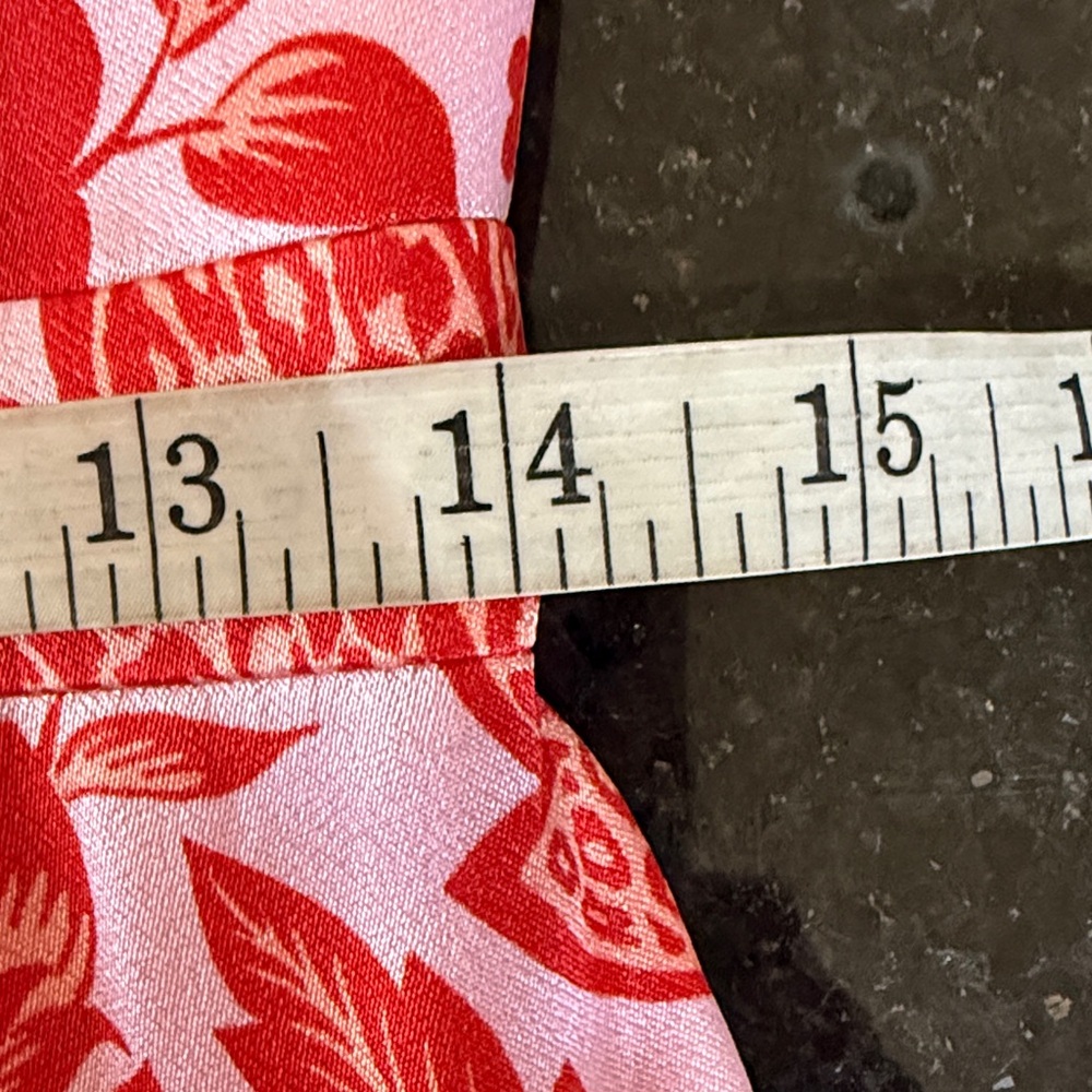 J.Crew Collection Coral Floral Luster Crepe Flare-Hem Dress Size 4 - Picture 10 of 14
